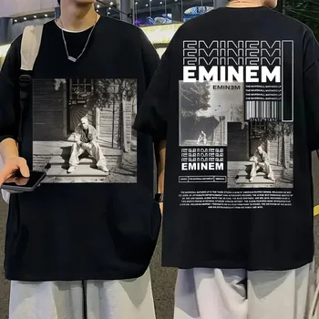 Rapçi Eminem Müzik Albümü T Shirt Dünya Turu Hediye Fan T-shirt Erkek Kadın Pamuk Kısa Kollu Pamuklu Tişört Giyim Tops
