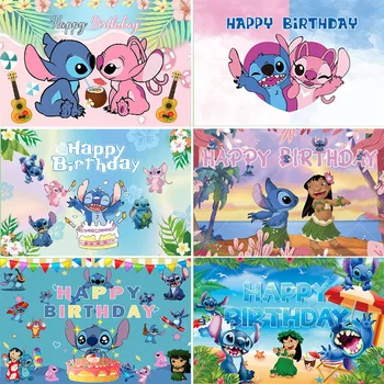 Rastgele Disney Dikiş Parti Arka Planında Çocuk Mutlu Doğum Günü Dekorasyon Doğum Günü Afiş Asılı Bez Parti Malzemeleri