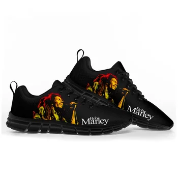 Reggae Rock Müzik Yıldızı Bob Marley Spor Ayakkabı Mens Womens Genç Çocuk Çocuk Sneakers Özel Yüksek Kaliteli Çift Ayakkabı