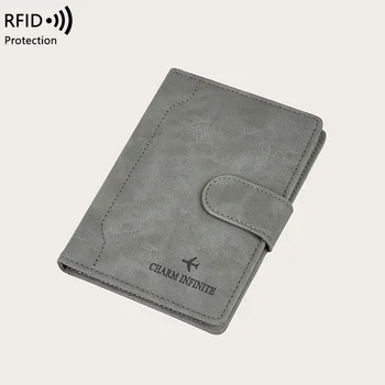 RFID anti-hırsızlık pasaport cüzdanı Çok fonksiyonlu KİMLİK Kartı Klasörü Paketi Unisex Seyahat Çantası Belgeleri Tutucu Uygun Bilet Çantası