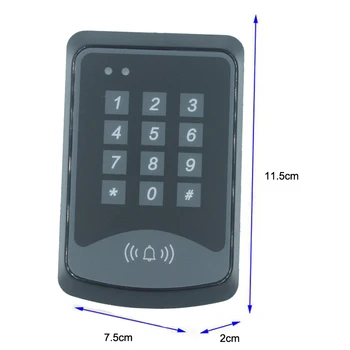 RFID Erişim Kontrolü Tuş Takımı Sistemi Cihazı Makinesi 125KHz güvenlik kapısı Tuş Kilidi erişim kontrol sistemi seti 1000 kullanıcı