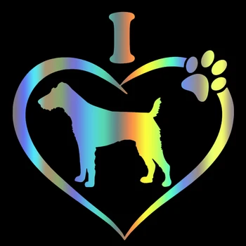 S51542 Çeşitli Boyutları / Renkler Araba Çıkartmaları Vinil Çıkartması I Love My Fox Terrier Köpek Hayvan Motosiklet Dekoratif Aksesuarları