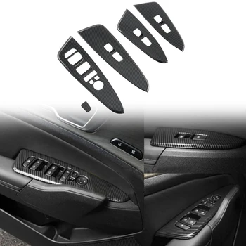 Sadece LHD için uygun! Kia Sportage için NQ5 2022 2023 ABS Araba Aksesuarları Karbon Siyah İç Pencere Kaldırma Anahtarı Düğmesi Paneli Kapak Trim