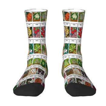 Sebze Tohumları Desen Çorap Çorap Erkek Kadın Polyester Çorap Özelleştirilebilir Komik