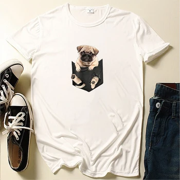 Seeyoushy Bulldog Baskılı Üst Yaz kadın T-shirt Eğlenceli Baskılı Giyim Kısa Kollu O-Boyun kadın Trend Üst Y2K Estetik