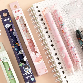 Sevimli Basın Geri Çekilebilir kurşun kalem silgisi Düzeltme Malzemeleri Kalem Tipi Silgi Yazma Okul Öğrenci Kırtasiye Hediye Ofis Silgi