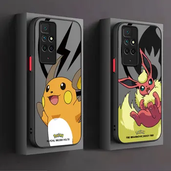 Sevimli Pokemon Pikachu Telefon kılıfı Xiaomi Redmi için A1 Artı A2 9A 10A 10C 9C 10 12 5G 9T K40 Pro 9 12C Lüks Tampon Mat Kapak