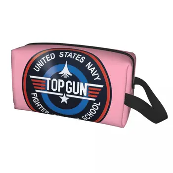Seyahat Hava Kuvvetleri Savaş Jetleri Top Gun makyaj çantası Maverick Film Makyaj kozmetik düzenleyici Kadınlar için Güzellik Depolama Dopp Kiti Kutusu