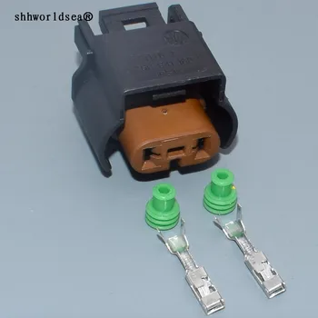 shhworldsea 2pin VW Audi Passat için otomatik su geçirmez konnektör fiş kablo demeti konnektörü 7H0941165 15336117