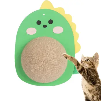 Sisal Topu Kedi Tırmalama Oyuncak Mesajları Stres Giderici Sisal Halat sevimli ve dayanıklı Topu Küçük Dinozor Şekli Kedi Ve Yavru Kedi