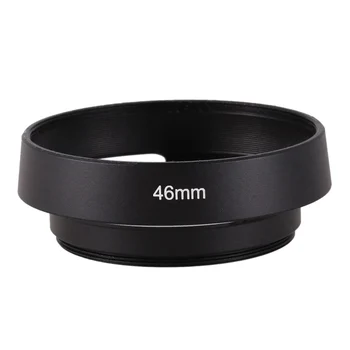 Siyah 46Mm Metal Lens Hood İçin 25mm F1.4 35Mm F1.6 50mm F1. 8 Aynasız