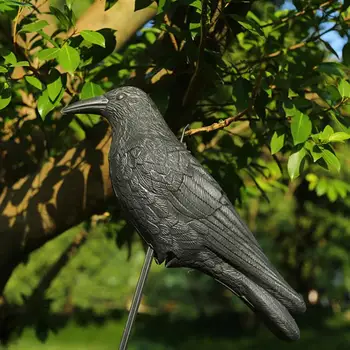 Siyah Plastik Karga Bahçe Kuş Caydırıcı Scarer Korkuluk Fareler Haşere Kontrolü Caydırıcı Kovucu Dekor Kuş Kontrolü İçin av tuzakları