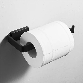 Siyah ve Altın paslanmaz çelik tuvalet kağıdı tutucusu Duvara Monte Tuvalet rulo kağıt havlu tutucu Kağıt havlu askısı Banyo Aksesuarı