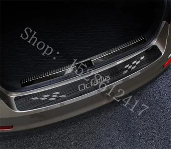 Skoda Octavia için A7 2015-2022 paslanmaz çelik Arka Kapı Tampon Koruyucu eşik plaka / Bagaj Sırtı Plaka Trim Tampon koruma