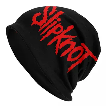 Slipknots Logo Skullies bere Vintage Unisex Açık Kapaklar Sıcak Çift kullanımlı Kaput Örgü Şapkalar
