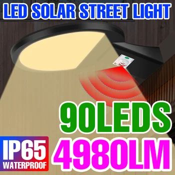 Sokak lambası LED GÜNEŞ PANELI Bahçe Dekorasyon açık sokak Lambası Su Geçirmez SMD2835 Spot Dış Duvar Lambası Led Reflektör