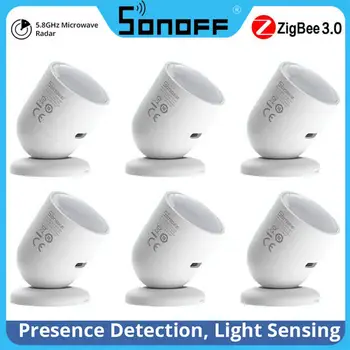 SONOFF 1-6 ADET SNZB-06P Zigbee insan varlığı Sensörü varlığı algılama ışık algılama akıllı ev Alexa ile Çalışmak Google ev
