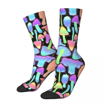 Spooky Hunt Neon Mantar Çorap Spor Salonu 3D Baskı Erkek Kız Orta buzağı Çorap