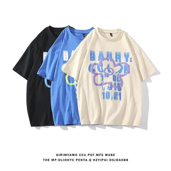 Streetwear Komik Grafik Erkek T-shirt Hip Hop Retro Üst Erkek tasarımcı kıyafetleri Harajuku Vintage Baskı Pamuk Kısa Kollu Tees
