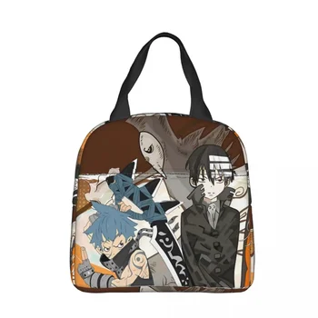 Sınıf X Efendisi Ölüm Gökyüzü Öğle yemeği çantası kutusu Anime Soul Eater Çocuk Alüminyum Çanta Folyo Taşınabilir Öğle Yemeği Kutusu