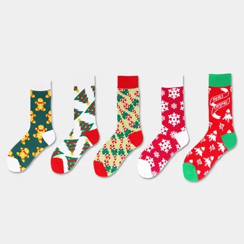 Sınır ötesi erkek ve kadın Orta tüp Çorap Ins Trend Kişilik Sonbahar Kış Uzun Boylu Noel Pamuk Çorap