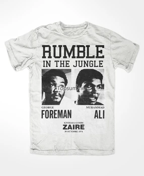 T-Shirt Muhammed Ali 2 (Weiss) Kralı Yüzük, Boks, Ko, Rumble Ormanda En Kaliteli T Shirt Erkek O Boyun Üst Tee