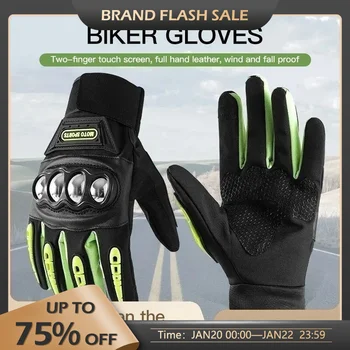 Taktik Eldiven, Erkek Kadın Çelik Parmaksız motosiklet eldivenleri, Knuckle Sert Kabuk Deri bisiklet eldiveni Çekim için Bisiklet