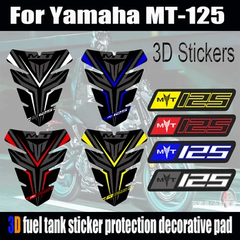 Tankı ped koruyucu Yamaha MT-125 MT125 MT - 125 Çıkartması 3D Çıkartmalar Amblem Rozeti Logosu Fairing Sembolü