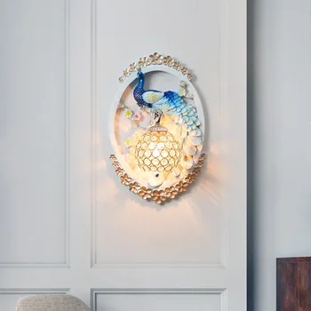 Tavuskuşu Duvar Lambası Duvar Aplik İskandinav Kuş Lamba Modern LED Aydınlatma Armatürü Ev sanat dekoru Oturma Odası Yatak Odası Açık Armatür