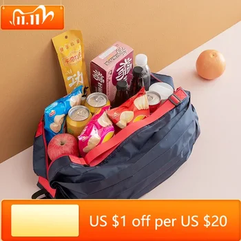 Taşınabilir alışveriş çantası Katlanabilir Tek omuz alışveriş çantası Süpermarket Eko alışveriş çantası Bakkal Piknik Seyahat ve Spor Salonu