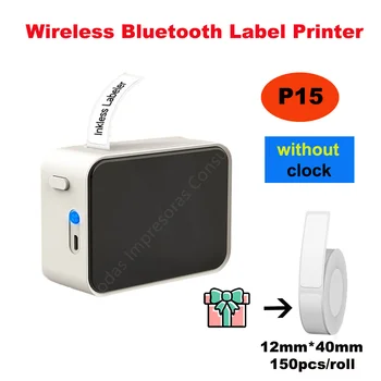Taşınabilir Mini Etiket Makinesi P15 Yapışkanlı Etiket Yazıcı Bluetooth Termal Cep Ev Ofis Etiketleme benzer Niimbot Yazıcı