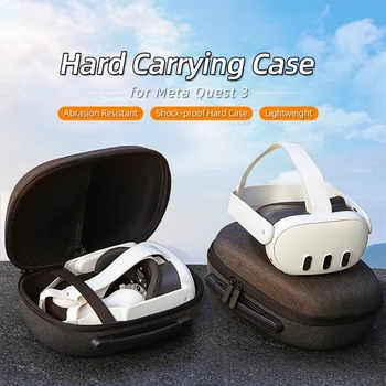 Taşınabilir VR Kulaklık Taşıma Çantası Su Geçirmez ve Toz Geçirmez Sert saklama kutusu Meta Quest 3 VR Aksesuarları