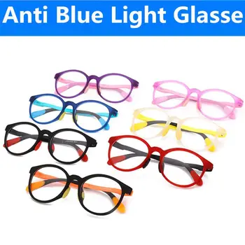 Taşınabilir çevrimiçi sınıflar göz koruması çocuk gözlükleri Ultra hafif çerçeve Anti-mavi ışık rahat gözlük
