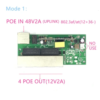 Ters güç Buck POE anahtarı POE IN/OUT5V/12 V / 24 V 90 W / 5=315 W 100 mbps 802.3 AT 45+78 - DC5V~35 V uzun mesafe serisi Kuvvet POE