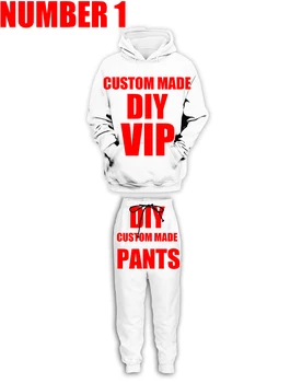 Tessffel Custom Made DIY VIP Bağlantı Rahat Komik Eşofman Harajuku 3DPrint Pantolon Hoodies Combo Takım Elbise Kazak Streetwear X1