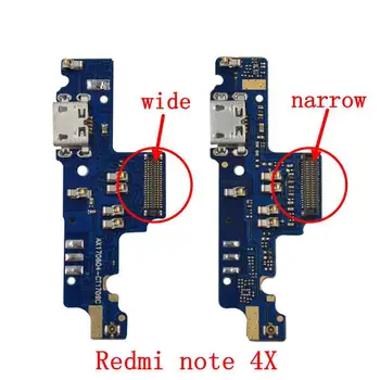 Test YENİ yuva konnektörü USB şarj aleti Mikrofon Modülü Flex Kablo Xiaomi Redmi Için Not 4x şarj portu Yedek Parçalar