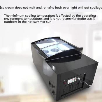 Ticari Küçük Masaüstü Dondurma Vitrin Makinesi Soğuk İçecek Dükkanları İçin Popsicle Vitrin Dondurucu