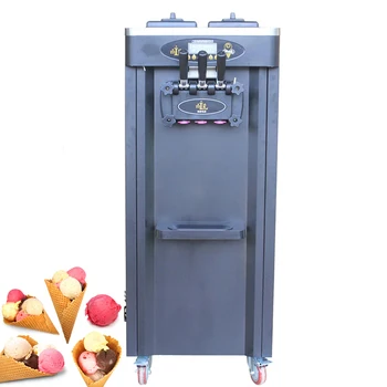 Ticari Zemin Üstü Üç Lezzet Dondurma Makinesi, Paslanmaz Çelik Dondurulmuş Yoğurt Makinesi