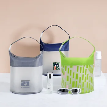 TPU Şeffaf Makyaj Çantası Büyük Kapasiteli Su Geçirmez Taşınabilir yüzme kiti Kozmetik saklama çantası Seyahat Tuvalet çanta düzenleyici