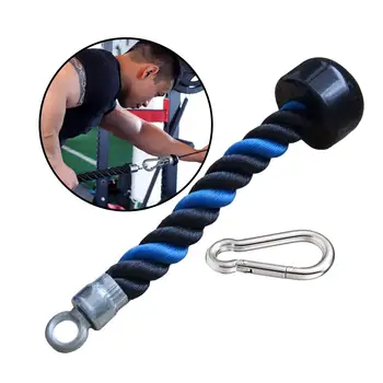 Triceps Tek Halat LAT Aşağı Çekin Kolu Kablo Makinesi Çok Spor Salonu Eki için Karabina ile Kol Pazı Kas Geliştirme