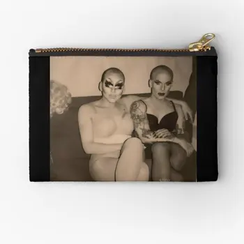 Trixie Katya Perde Arkasında fermuarlı torbalar Çorap Kozmetik Saf Külot Ambalaj Çanta Depolama Küçük Iç Çamaşırı Cüzdan Kadın