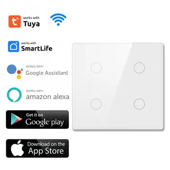 Tuya Brezilya WiFi ışık duvar Anahtarı, Dokunmatik Sensör Akıllı Interruptor 4/6 Gang, Alexa ile çalışmak, Ev