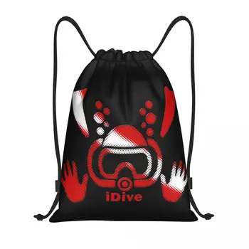 Tüplü Dalış Aqua Kırmızı İDive TAMAM büzgülü sırt çantası Spor spor çanta Kadın Erkek Dalış Dalgıç Alışveriş Sırt Çantası