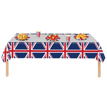 Union Jack Bayrağı Ev Dekor Vintage Büyük Britanya İngiliz Modern masa örtüsü Masa Örtüsü Su Geçirmez Ulusal Tatil Parti Kaynağı
