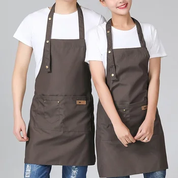 Unisex Moda Şef Aşçı Mutfak Önlüğü Kahve Dükkanı Kuaför Kolsuz Iş Üniforma Önlük Iş Elbisesi Zehirli Önlükleri