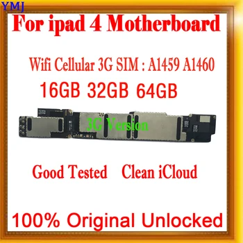 Unlocked Anakart için iPad 4, WiFi Sürümü, 3G SIM, Hücresel Sürüm Anakart, %100 % Orijinal, İyi Test Edilmiş 16GB, 32GB Plaka