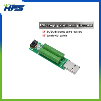 USB Portu Mini Deşarj Yük Direnci Dijital Akım Gerilim Metre Cihazı 2A 1A Anahtarı İle 1A Yeşil Led 2A Kırmızı Led