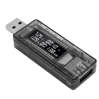USB Test Cihazı Akım Gerilim Şarj Kapasitesi Test Cihazı Volt metre Ekran USB Akım Gerilim Test Kartı Adaptörü Dayanıklı Kullanımı Kolay