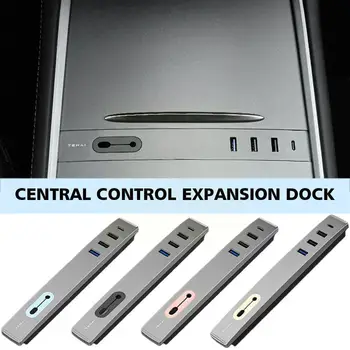 Uygun Tesla Modeli 3 / Y Dock Merkezi Kontrol HUB Genişletici USB Şant Hub Hızlı Şarj Aksesuarları G8F0