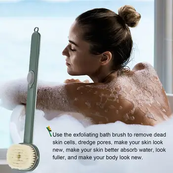 Uzun Saplı Sıvı Banyo Fırçası Banyo vücut fırçaları Geri Vücut Banyo Duş arındırıcı krem Masaj Kişisel Cilt Temizleme Aracı